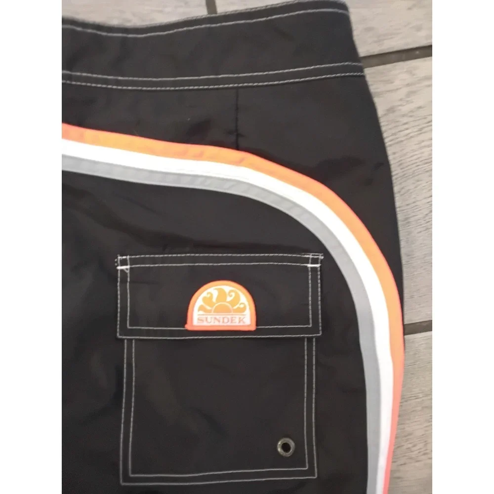 Sundek Mens Black Rainbow Board Shorts Swim Trunks Size 33 M502BDTA100